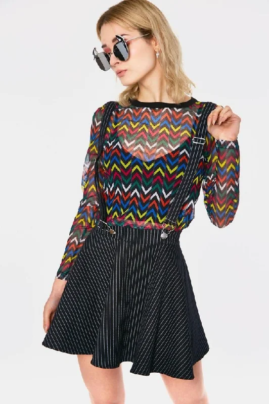 Stripes 'N' Suspenders Skirt relaxed fit skirt