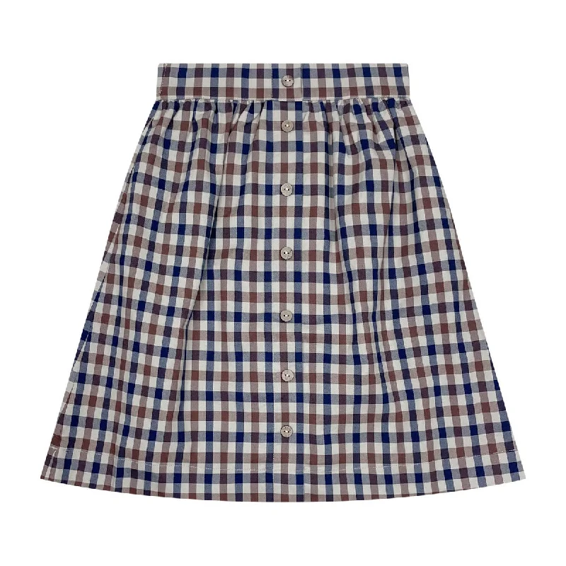 Teela Checkered Checkered Skirt chiffon skirt airy