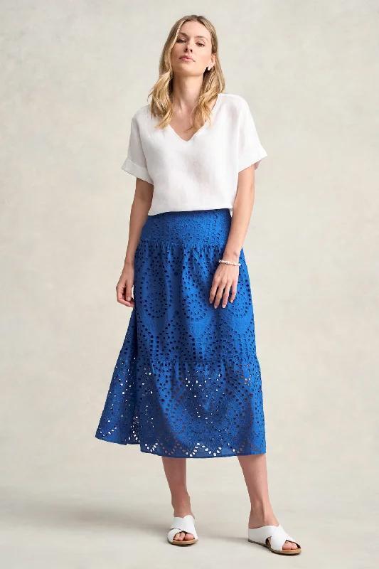 Cotton Broderie Skirt breathable skirt fabric