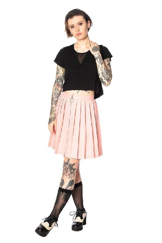 Urban Vamp Pleats Skirt leather skirt refined