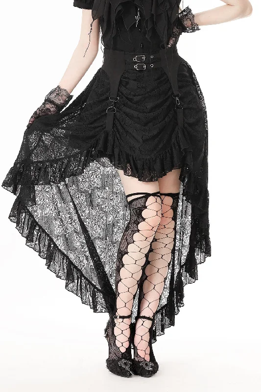 Victorian Gloom Harness Bustle Skirt cashmere skirt rich