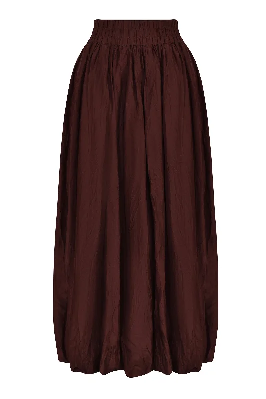 Husk Hydra skirt - Chestnut wool skirt thick