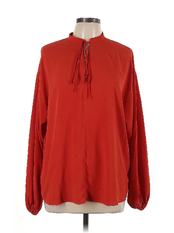 Long Sleeve Blouse Casual Relaxed Blouse