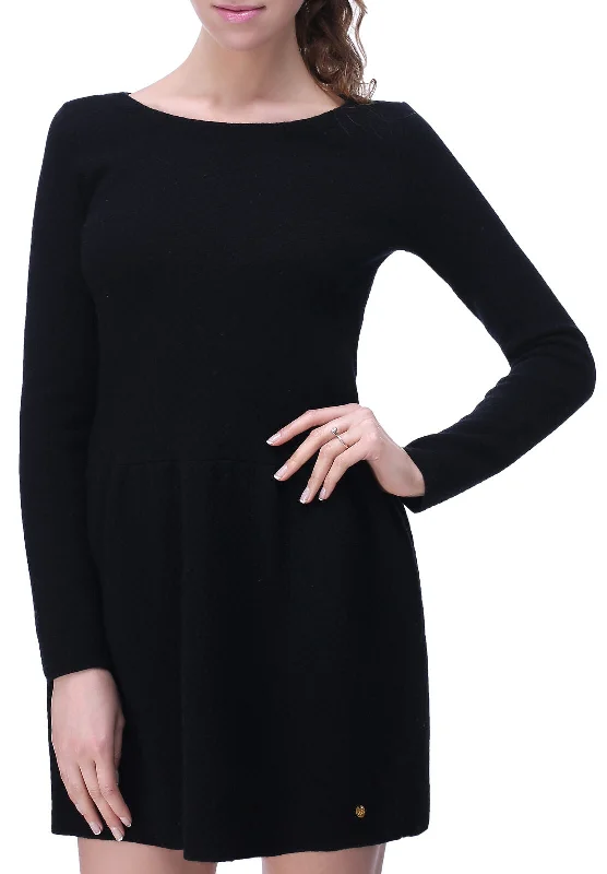 RH Women's Elegant Wool Sweater Dress w/ Zipper Back Top Pullover Blouse RH2060 Everyday Stylish Blouse